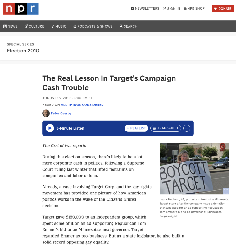 NPR coverage