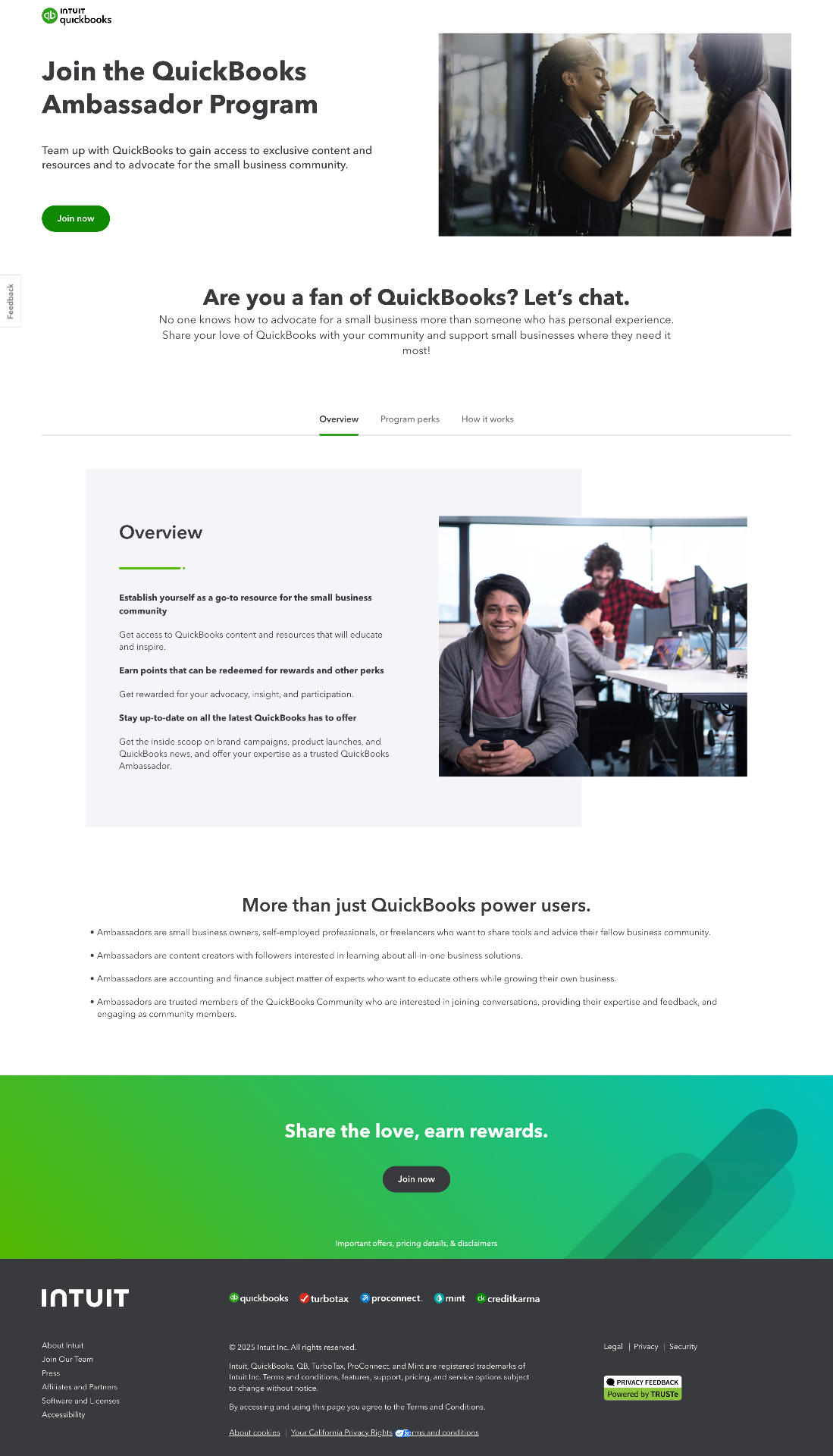 Landing page